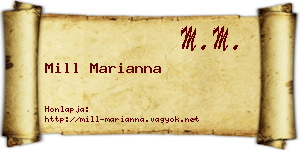 Mill Marianna névjegykártya
